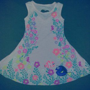 'Finding Dory' pink skater dress w/heart cutout